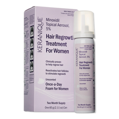 Keranique Hair Regrowth 5% Minoxidil Foam for Women 60-Day Supply