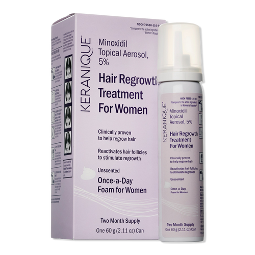 Keranique Hair Regrowth 5% Minoxidil Foam for Women 60-Day Supply