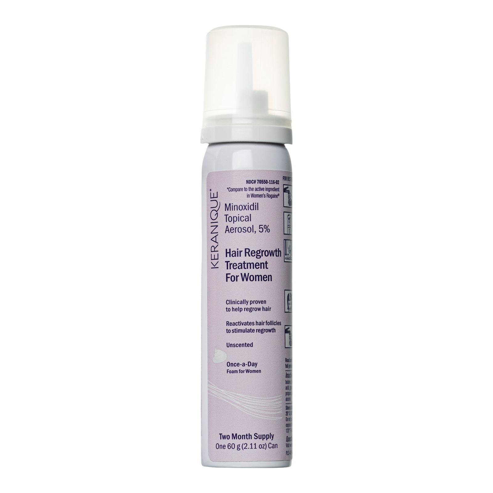 Hair Regrowth 5% Minoxidil Foam for Women 60-Day Supply