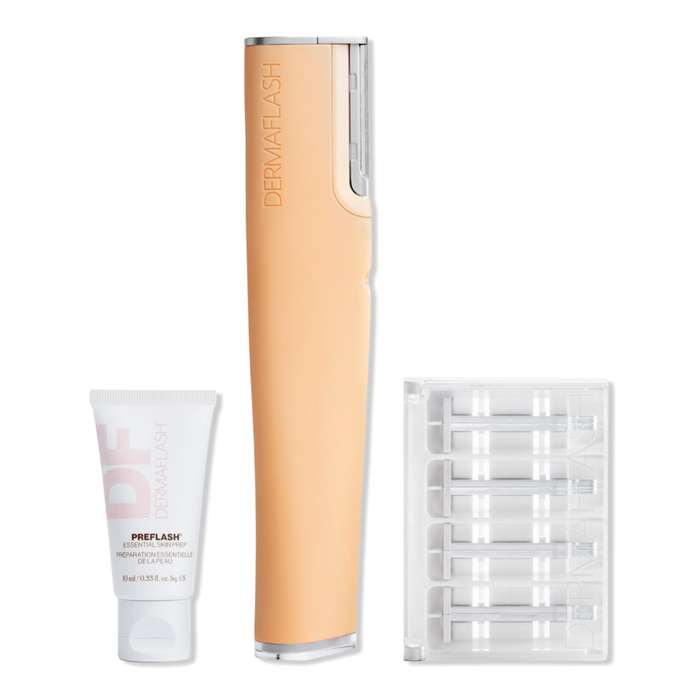 Dermaflash Luxe+ Advanced Sonic Dermaplaning + Peach Fuzz Removal - Peach Fuzz In Orange