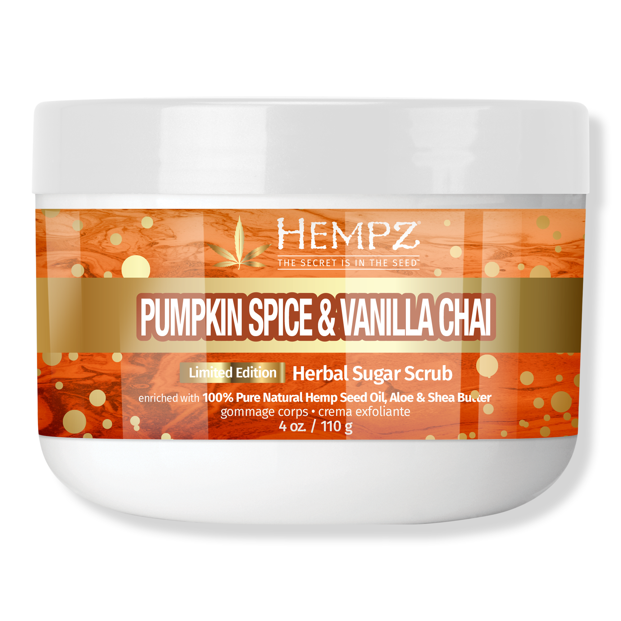 Hempz Limited Edition Pumpkin Spice & Vanilla Chai Herbal Body Scrub #1