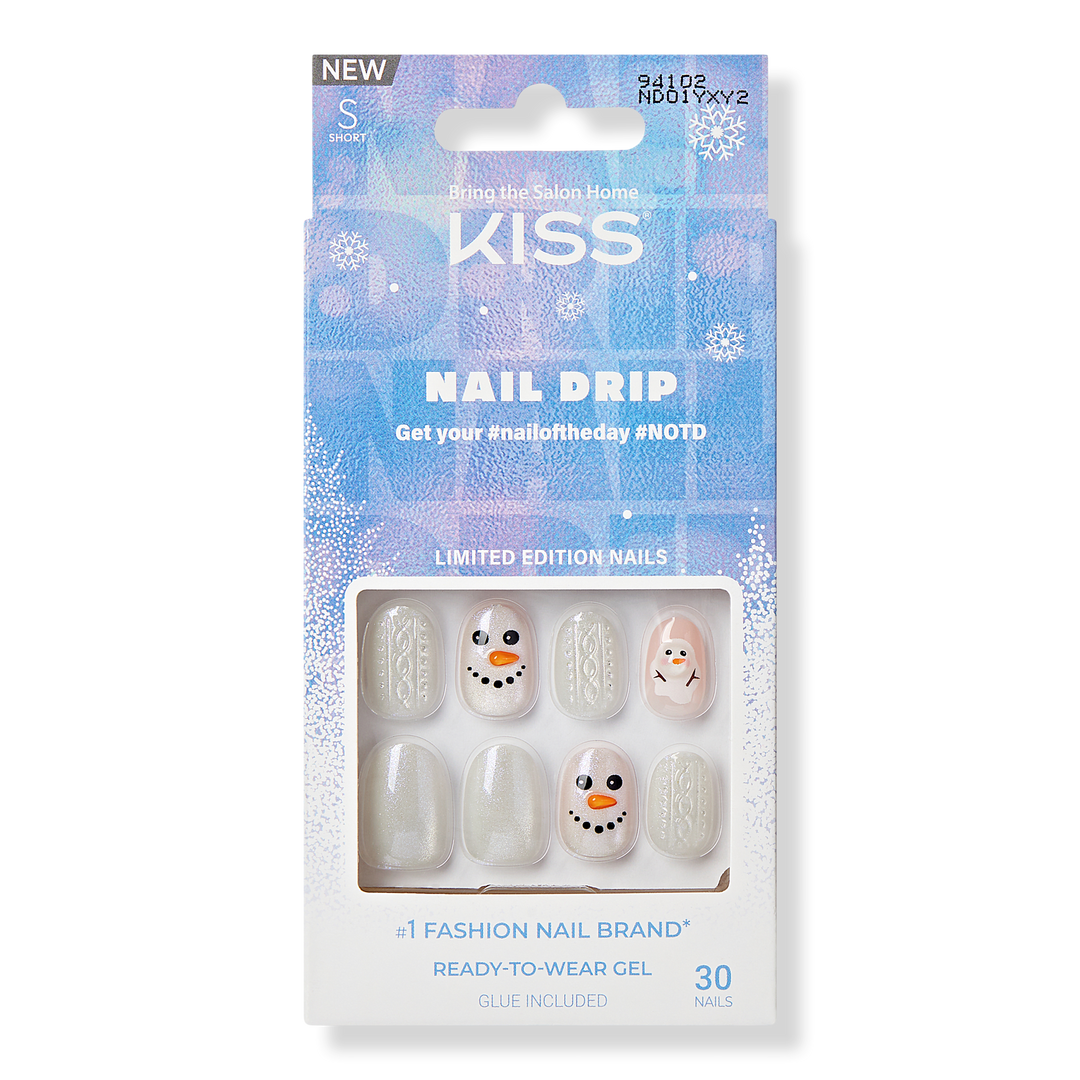 Kiss Like This Nail Drip Holiday Press-On Nails with Glue #1