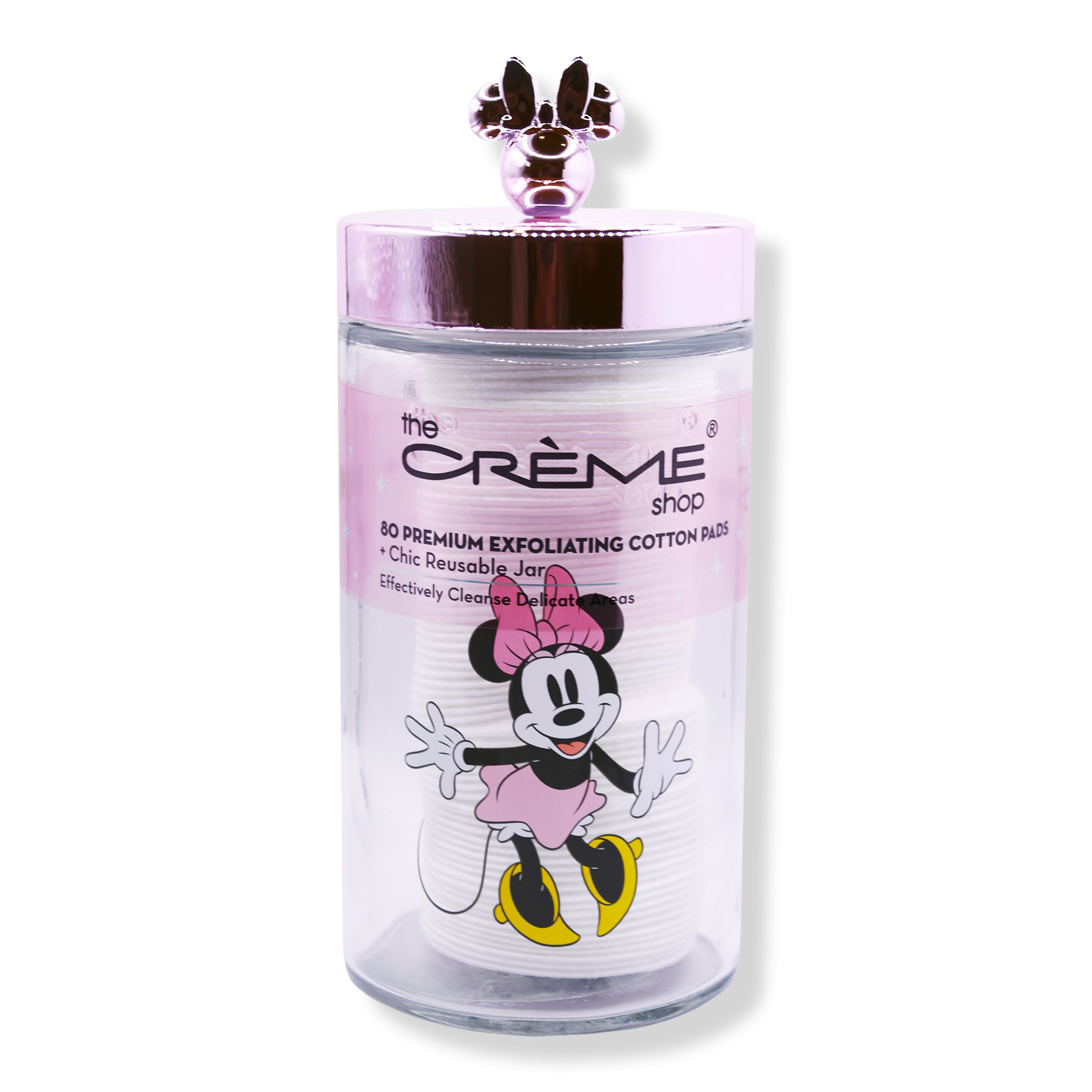 The Crème Shop Minnie Chic Reusable Jar + Exfoliating Cotton Pads #1