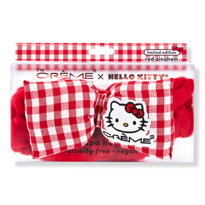 The Crème Shop Hello Kitty Spa Plush Headband - Red Gingham