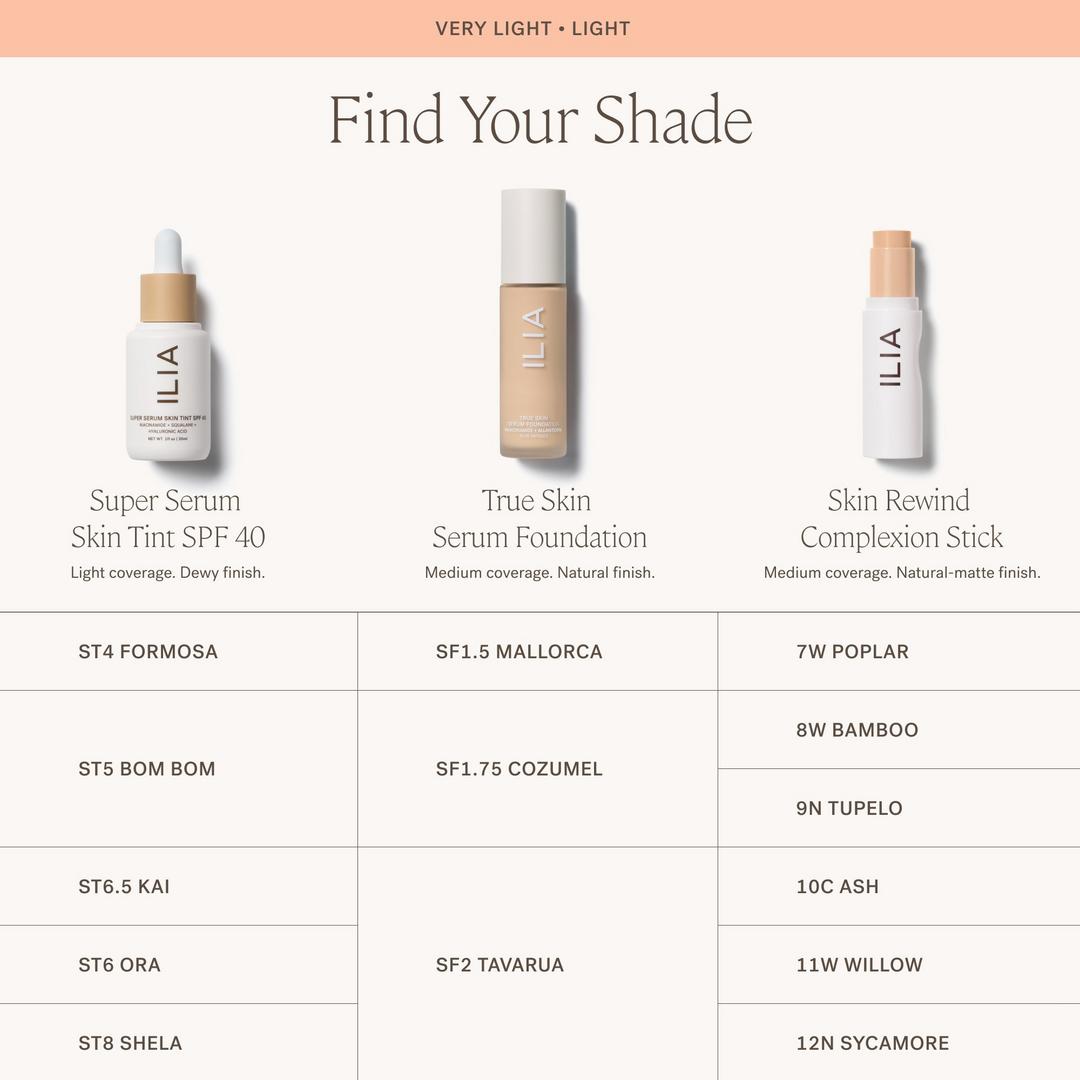 ILIA Super Serum Skin Tint SPF 40 #1