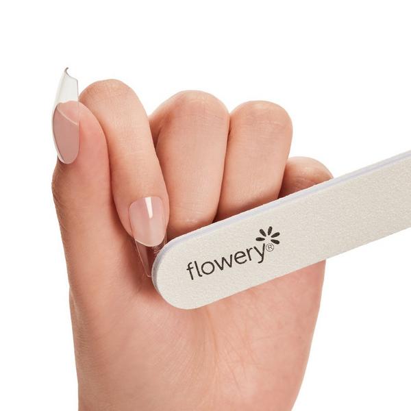 Flowery Diamond White Pro Artificial Nail File #4