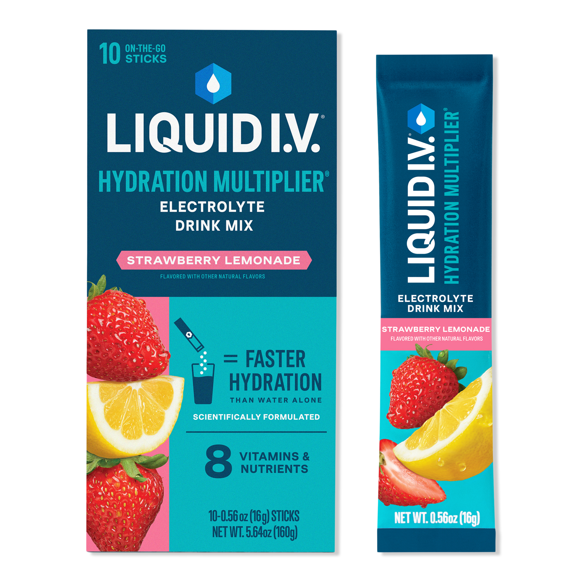 LIQUID I.V. Hydration Multiplier Electrolyte Drink Mix Strawberry Lemonade #1