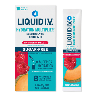 LIQUID I.V. Hydration Multiplier Electrolyte Drink Mix Sugar Free Raspberry Melon