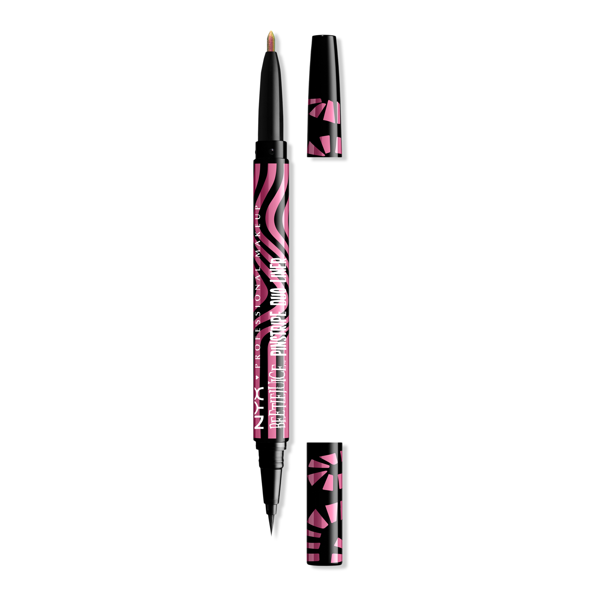 NYX Professional Makeup Limited Edition Beetlejuice Beetlejuice Pinstripe Dual Ended Chrome Eyeliner #1