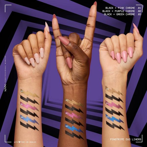 NYX Professional Makeup Limited Edition Beetlejuice Beetlejuice Pinstripe Dual Ended Chrome Eyeliner #4