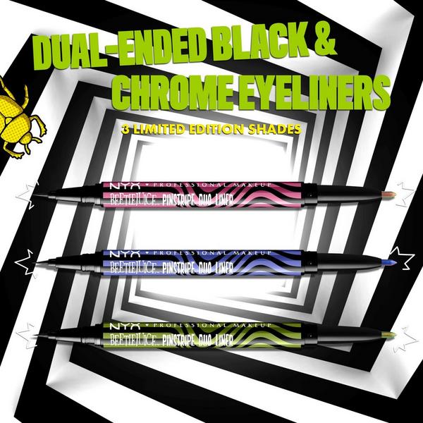 NYX Professional Makeup Limited Edition Beetlejuice Beetlejuice Pinstripe Dual Ended Chrome Eyeliner #6