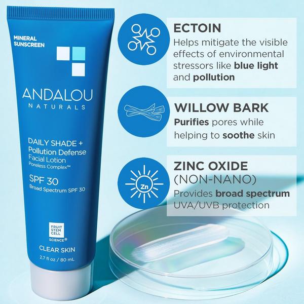 Andalou Naturals Clear Skin Daily Shade Pollution Defense Mineral Sunscreen SPF 30 #2