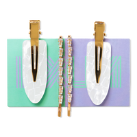 Quartz & Gold Barrette Set