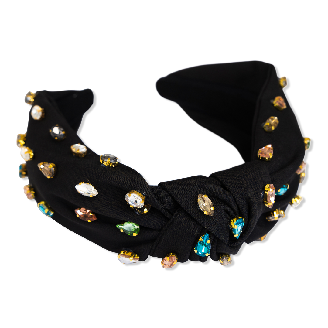 Locks & Mane Black Knotted Gem Headband #1