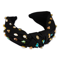 Black Knotted Gem Headband
