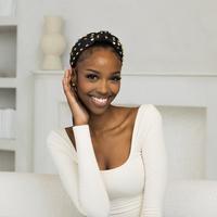 Locks & Mane - Black Knotted Gem Headband | Ulta Beauty
