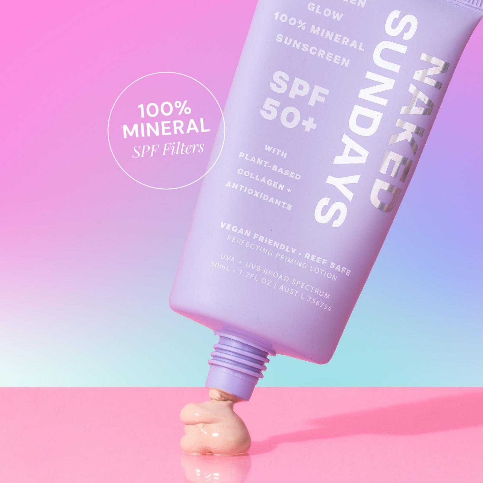 Collagen Glow 100% Mineral Sunscreen Perfecting Priming Lotion SPF50+