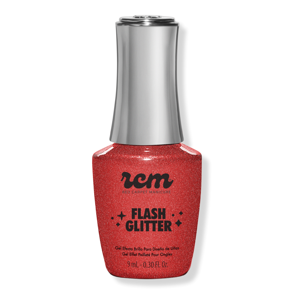 Red Carpet Manicure Flash Glitter Special Effect Gel Polish - Disco Cherry