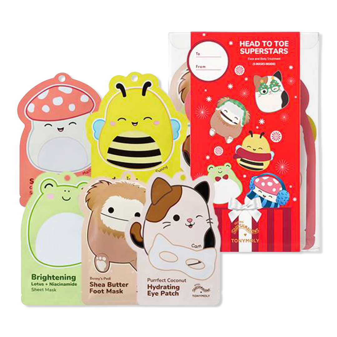 TONYMOLY Squishmallows Superstars Head to Toe 5 Piece Mask Set #1