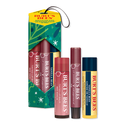 Burt's Bees Tinted Lip Balm and Lip Shimmer 3 Piece Gift Set