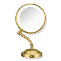 1X & 5X Maginification LED Brass Mirror