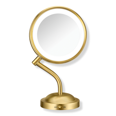 Conair 1X & 5X Maginification LED Brass Mirror