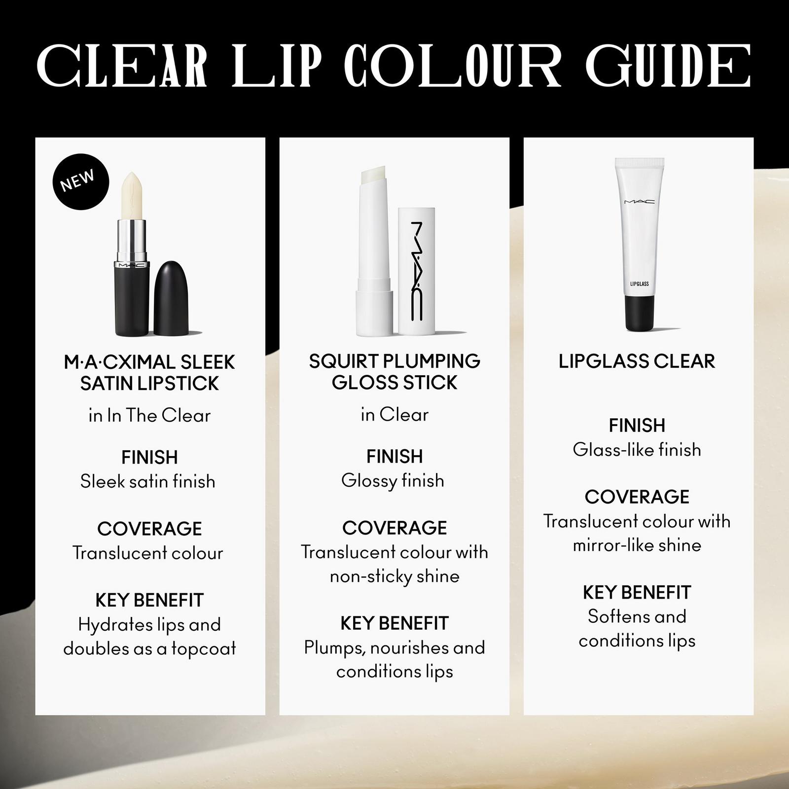 M·A·Cximal Sleek Satin Lipstick Colorless