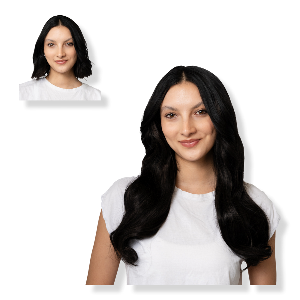 Locks & Mane 20" Clip-in Human Hair Extension - Espresso In Brown