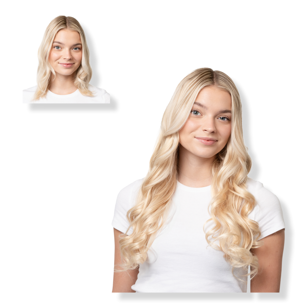 Locks & Mane 20" Clip-in Human Hair Extension - Vanilla In White
