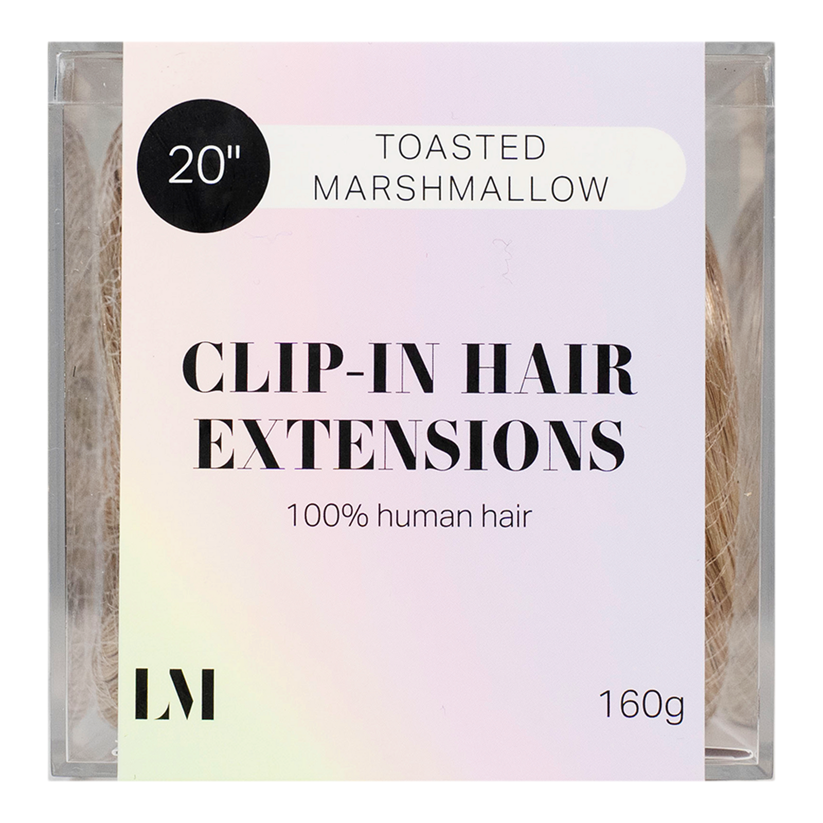 20" Clip-in Human Hair Extension - Toasted Marshmallow