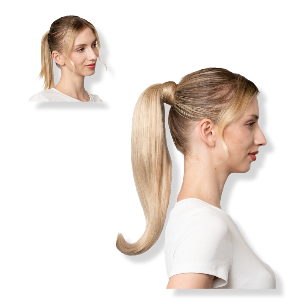 Locks & Mane 18" Human Hair Ponytail - Toasted Marshmallow