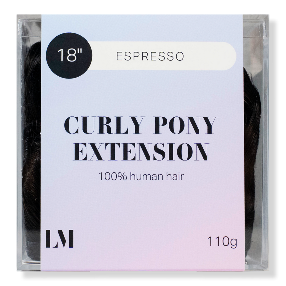 Locks & Mane 18" Curly Human Hair Ponytail - Espresso