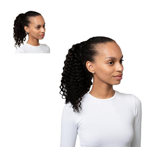 Locks & Mane 18" Curly Human Hair Ponytail #2