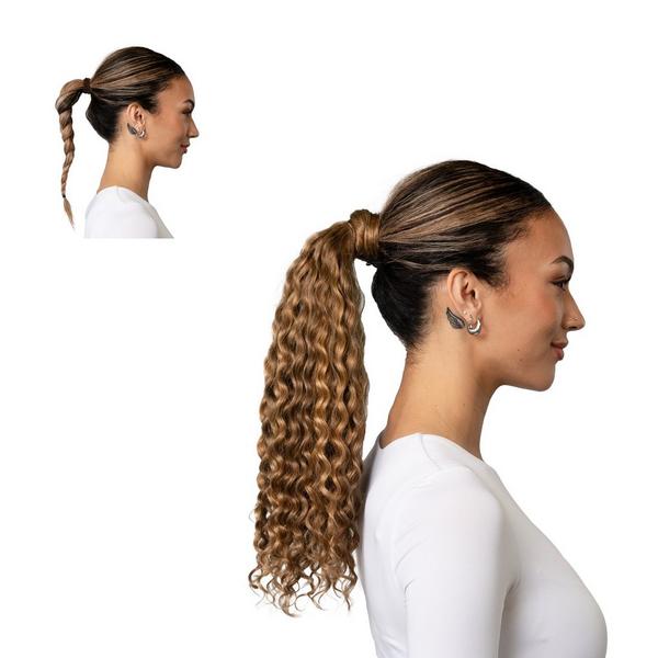 Locks & Mane 18" Curly Human Hair Ponytail #2