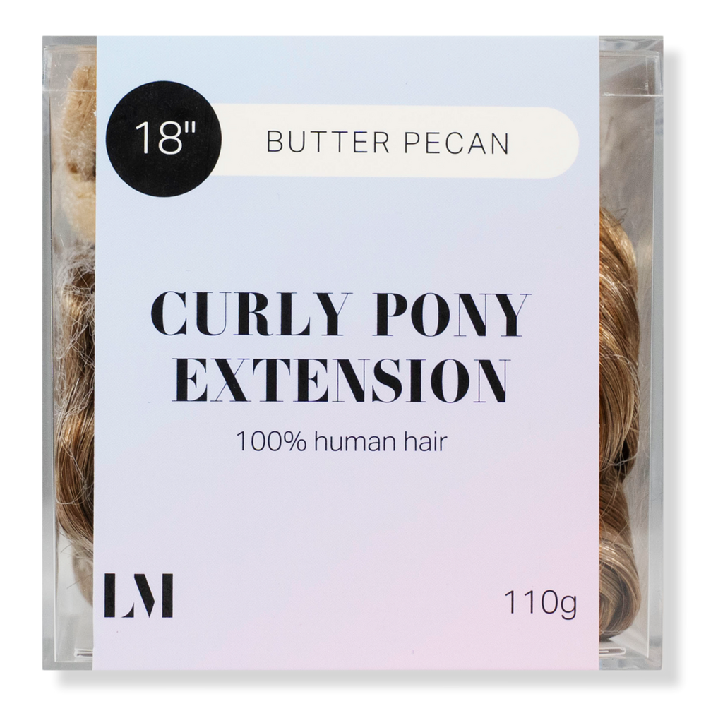 Locks & Mane 18" Curly Human Hair Ponytail - Butter Pecan