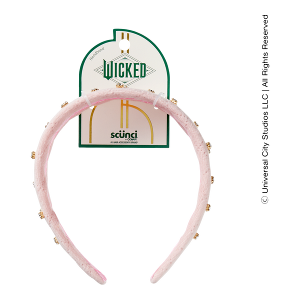 Scünci Wicked Glinda Pink Headband With Stones #2