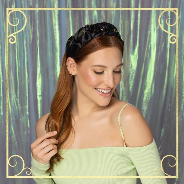 Scünci Wicked Elphaba Ruched Headband With Stones #4