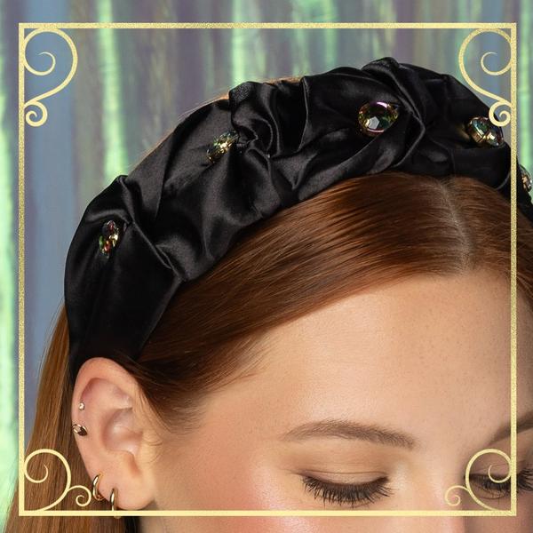 Scünci Wicked Elphaba Ruched Headband With Stones #6