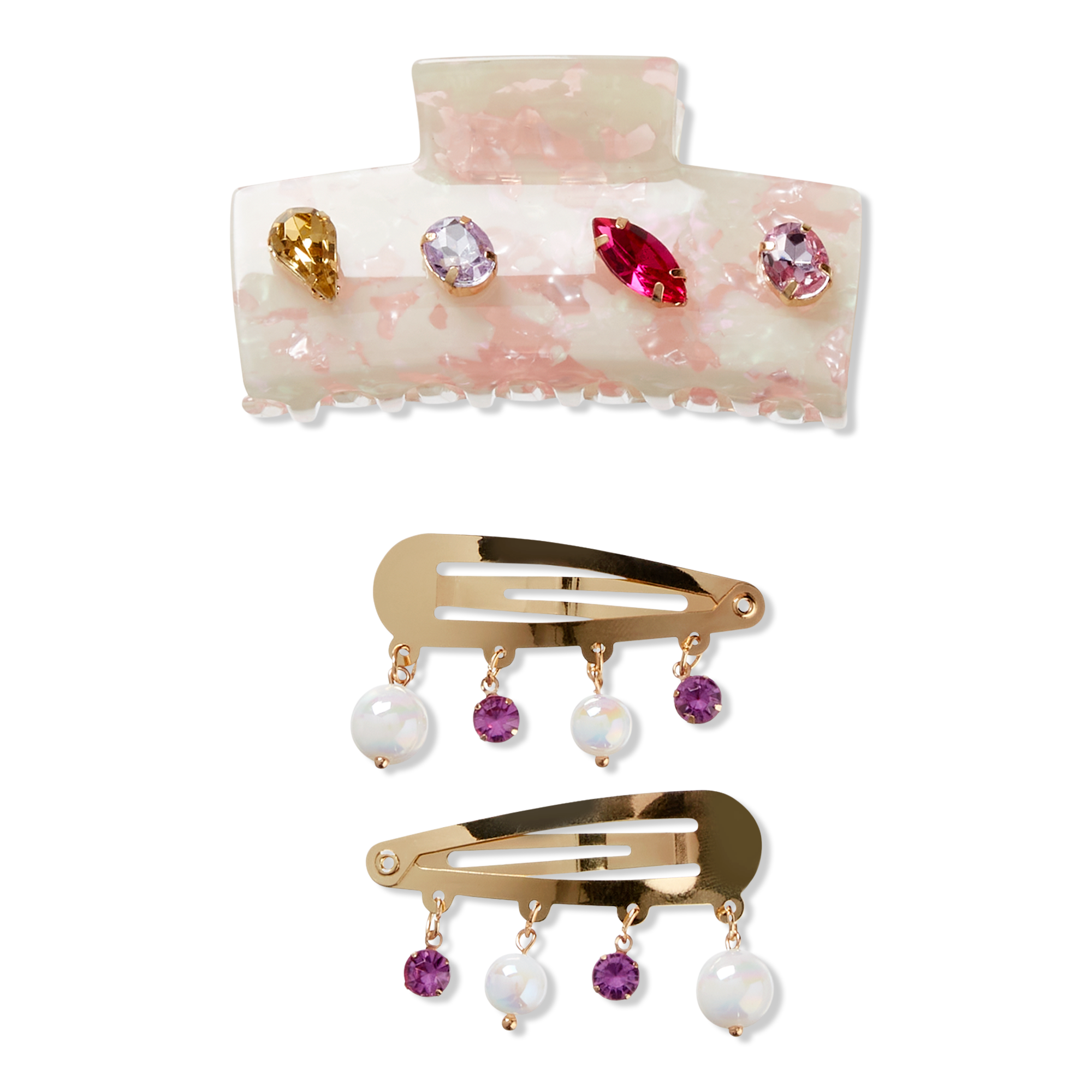 Scünci Wicked Glinda Claw & Snap Clips #1