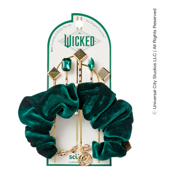 Scünci Wicked Emerald City Scrunchie/Hair Pins #2