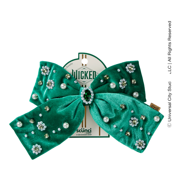 Scünci Wicked Emerald City Embellished Bow #2