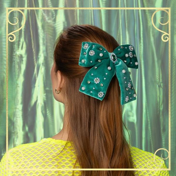 Scünci Wicked Emerald City Embellished Bow #5