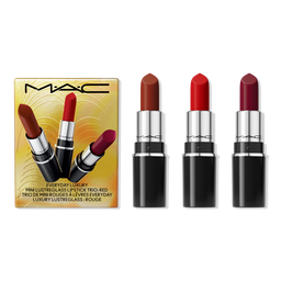 MAC Everyday Luxury Mini Lustreglass Lipstick Trio - Red