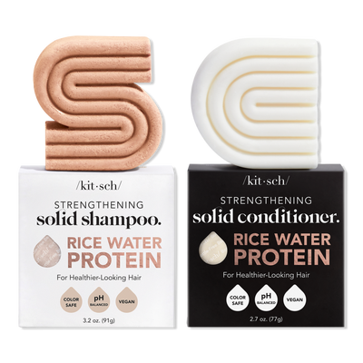 Kitsch Rice Water Protien Strengthing Shampoo & Conditioner Bar Combo Pack