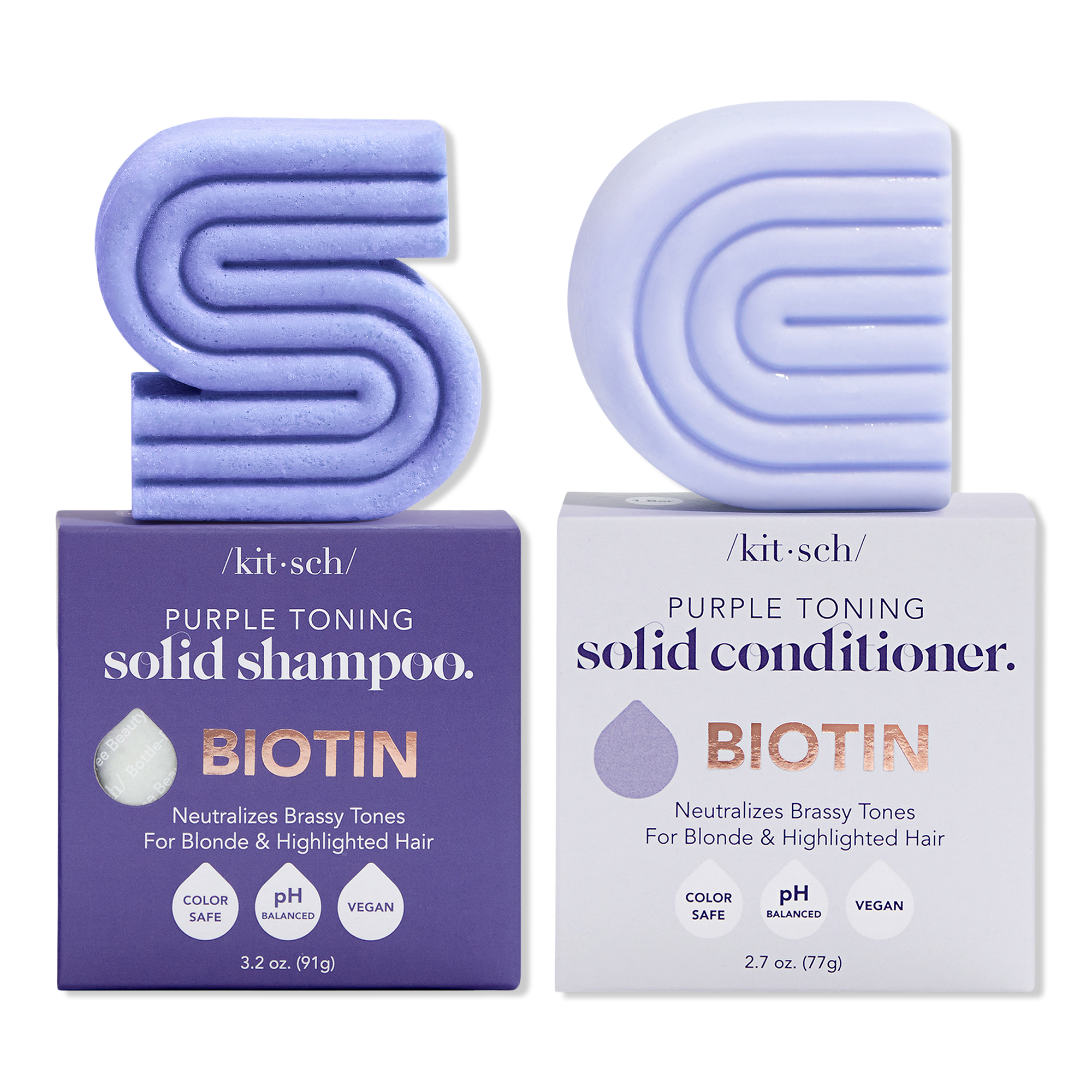 Kitsch Purple Toning Shampoo & Conditioner Bar Combo Pack #1