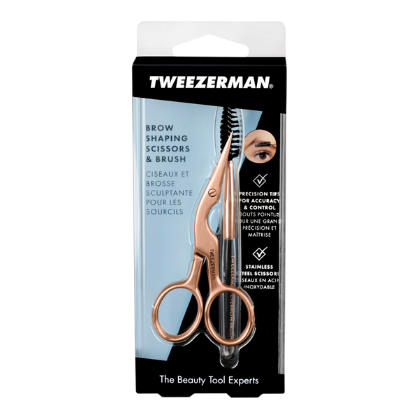 Tijeras y Brocha para Cejas Rose Gold 2
