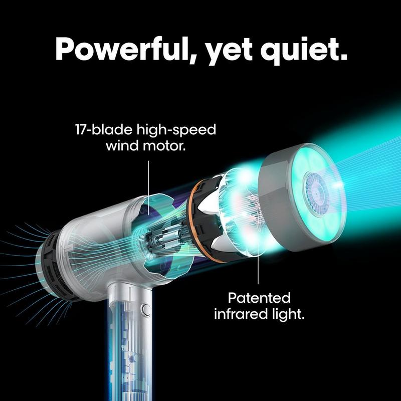 AirLight Pro Hair Dryer Augmented With Infrared Light Technology