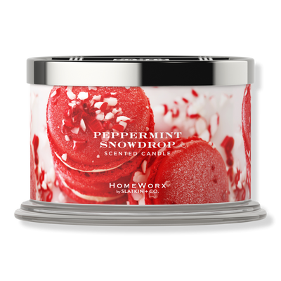 HomeWorx Peppermint Snowdrop 4-Wick Scented Candle