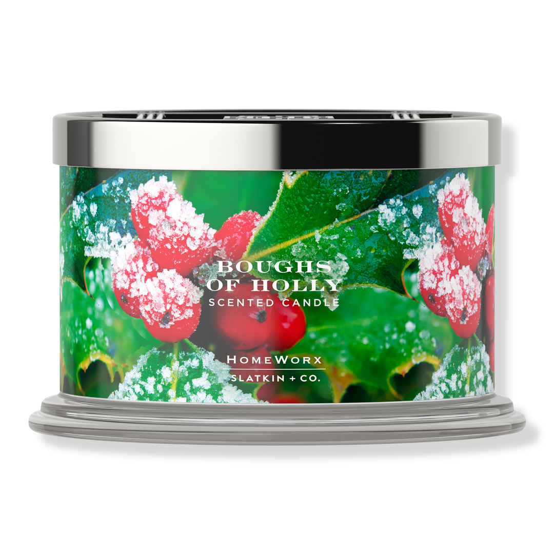 HomeWorx Boughs of Holly 4-Wick Scented Candle #1