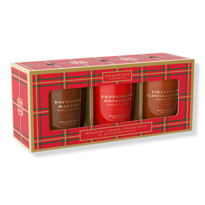 HomeWorx Holiday Candle Collection Set of 3